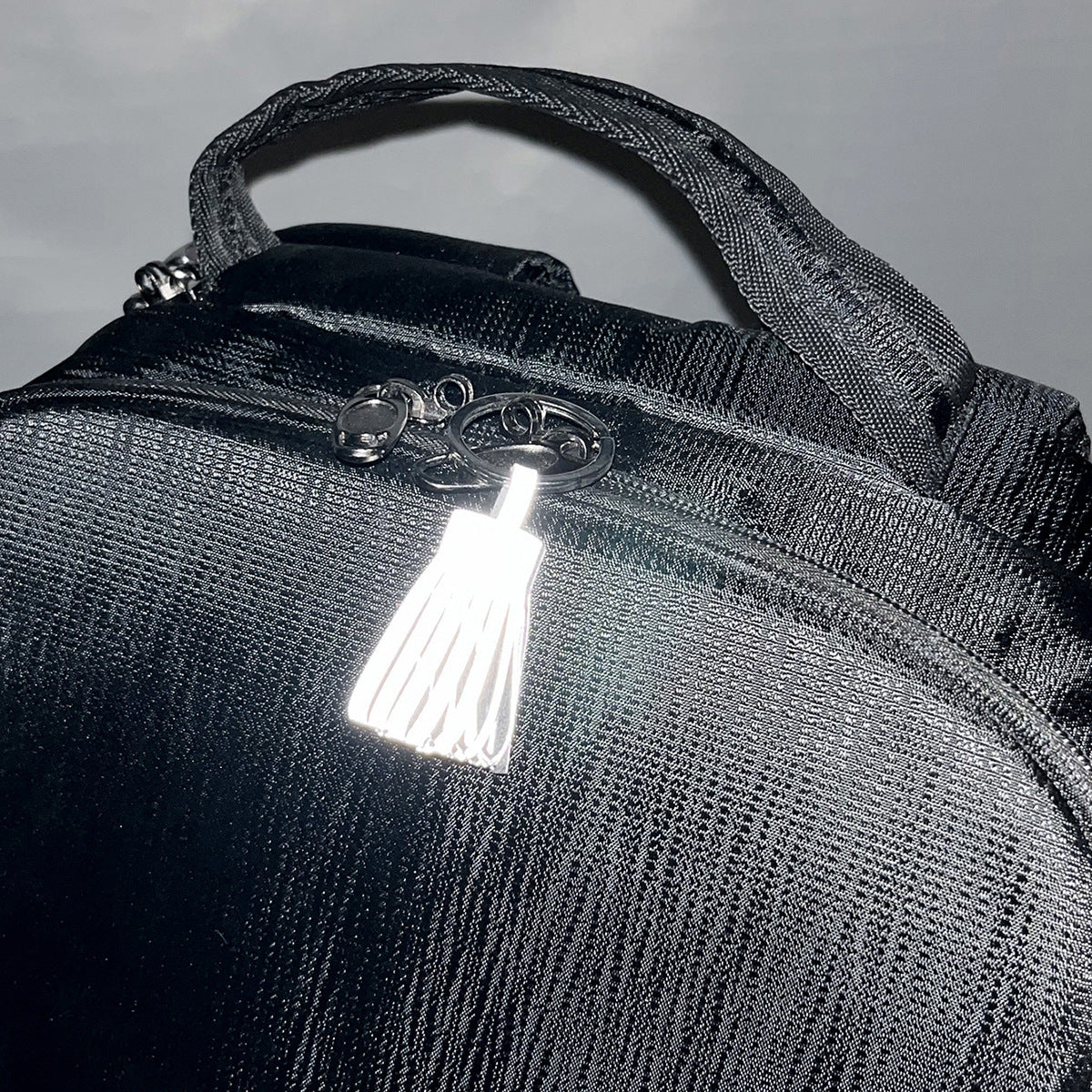 Tassel Night Light Luminous Leather PU Keychain Pendant